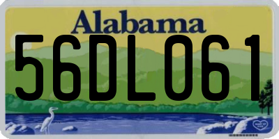 AL license plate 56DL061