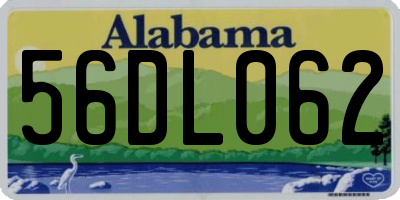 AL license plate 56DL062