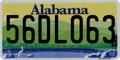 AL license plate 56DL063