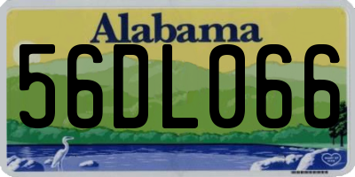 AL license plate 56DL066