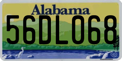AL license plate 56DL068