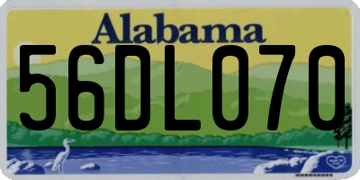 AL license plate 56DL070