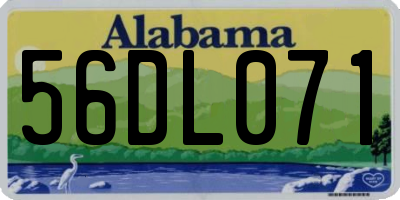AL license plate 56DL071