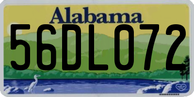 AL license plate 56DL072