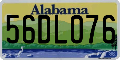 AL license plate 56DL076