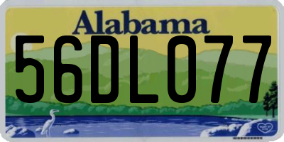 AL license plate 56DL077