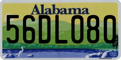 AL license plate 56DL080