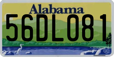AL license plate 56DL081