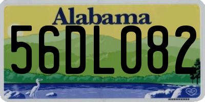 AL license plate 56DL082