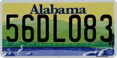 AL license plate 56DL083