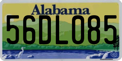 AL license plate 56DL085