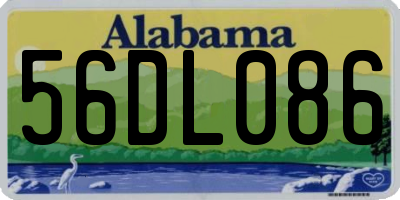 AL license plate 56DL086