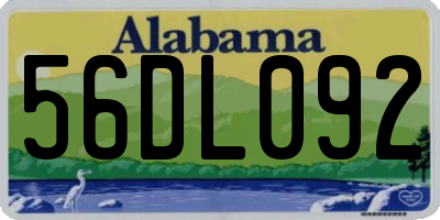 AL license plate 56DL092