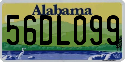 AL license plate 56DL099