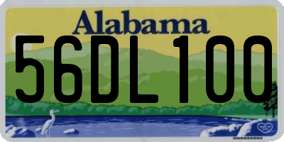 AL license plate 56DL100