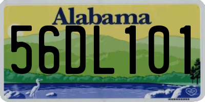 AL license plate 56DL101