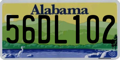 AL license plate 56DL102