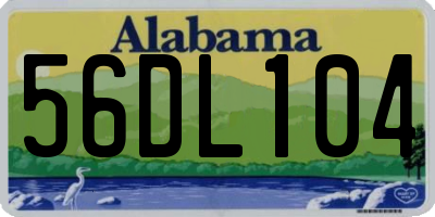 AL license plate 56DL104