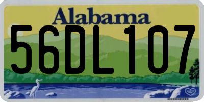 AL license plate 56DL107