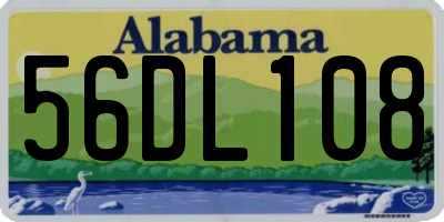 AL license plate 56DL108