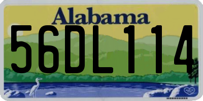 AL license plate 56DL114