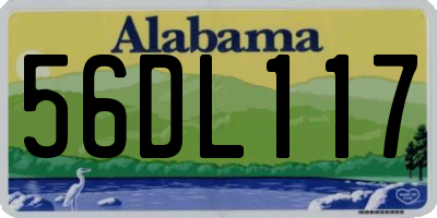 AL license plate 56DL117