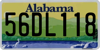 AL license plate 56DL118