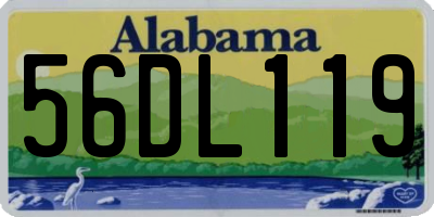 AL license plate 56DL119