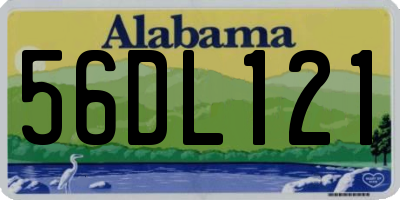 AL license plate 56DL121