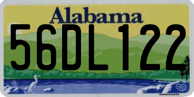 AL license plate 56DL122
