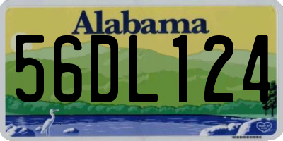 AL license plate 56DL124