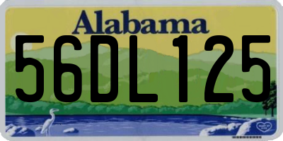 AL license plate 56DL125