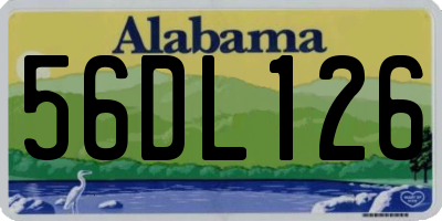 AL license plate 56DL126
