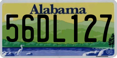 AL license plate 56DL127