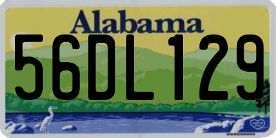 AL license plate 56DL129