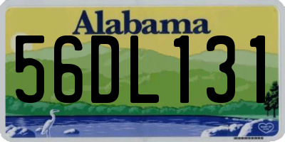 AL license plate 56DL131