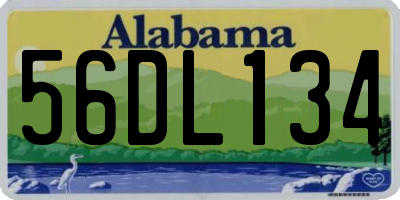 AL license plate 56DL134