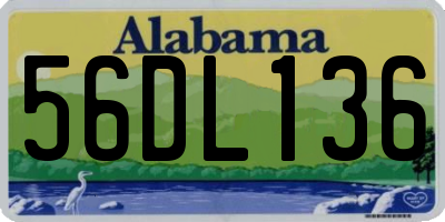 AL license plate 56DL136