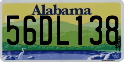 AL license plate 56DL138