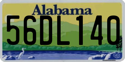 AL license plate 56DL140