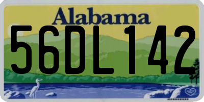 AL license plate 56DL142
