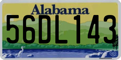 AL license plate 56DL143