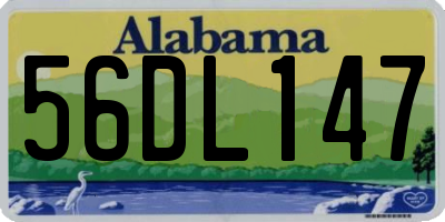 AL license plate 56DL147