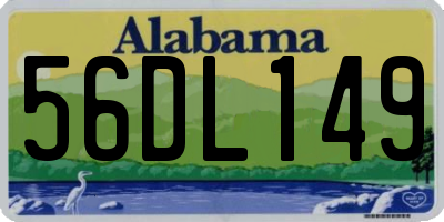 AL license plate 56DL149