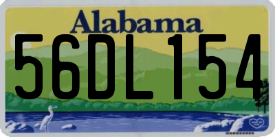AL license plate 56DL154