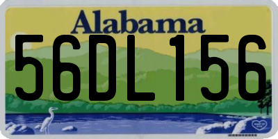 AL license plate 56DL156