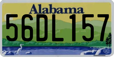 AL license plate 56DL157