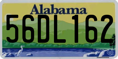 AL license plate 56DL162
