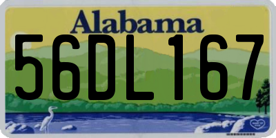 AL license plate 56DL167