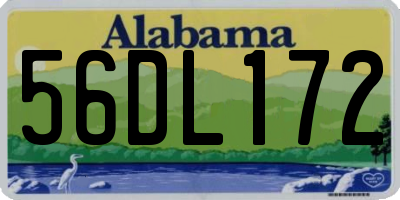 AL license plate 56DL172